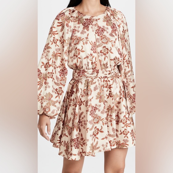 Misa Los Angeles Dresses & Skirts - Misa Kara Dress in Falling Flora Satin - XS